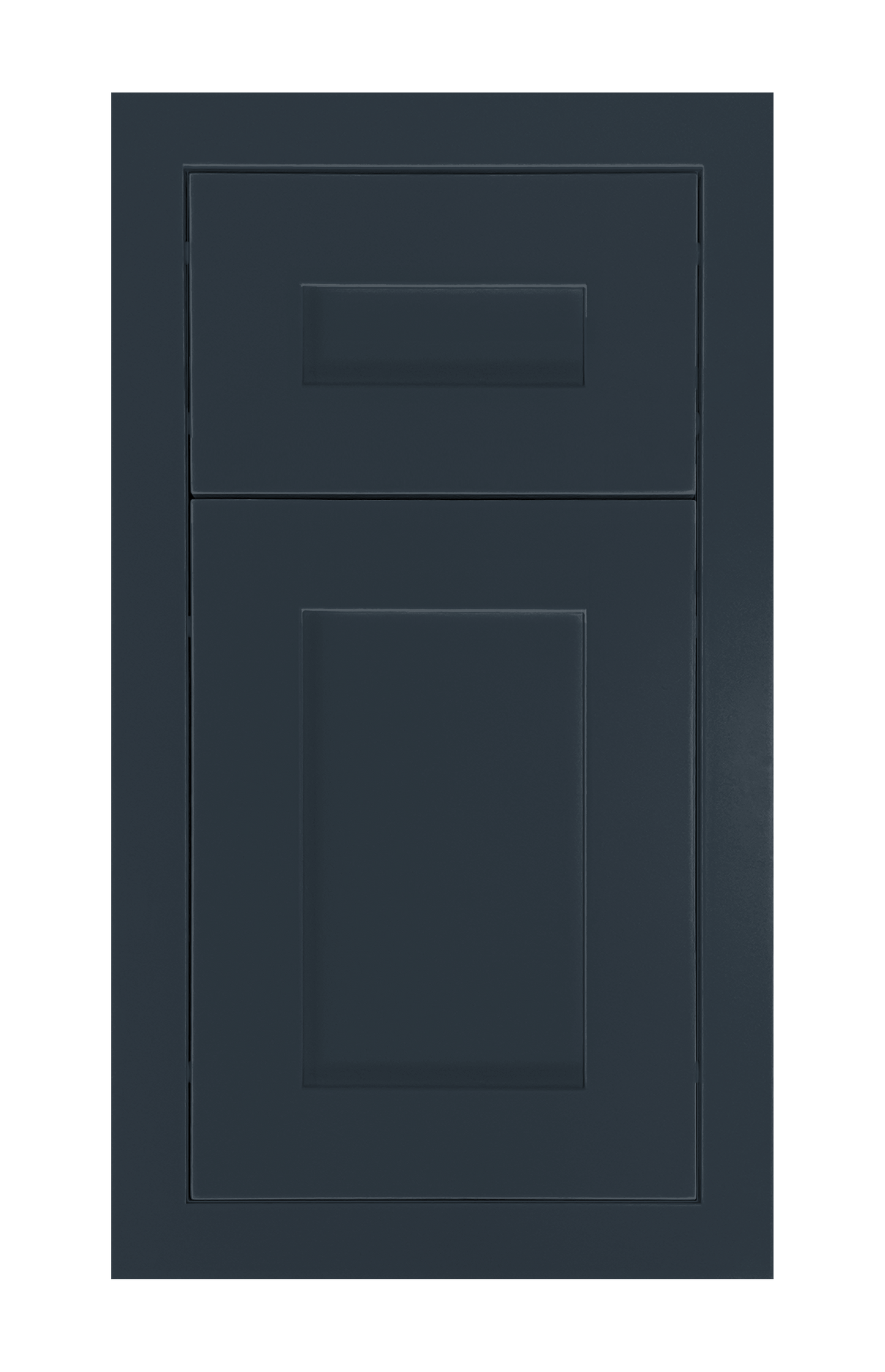 Modern Frame Shaker door sample in Indigo by Europly