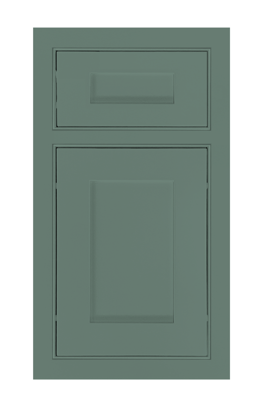 Beaded Frame Shaker door sample in Willow Green by Europly