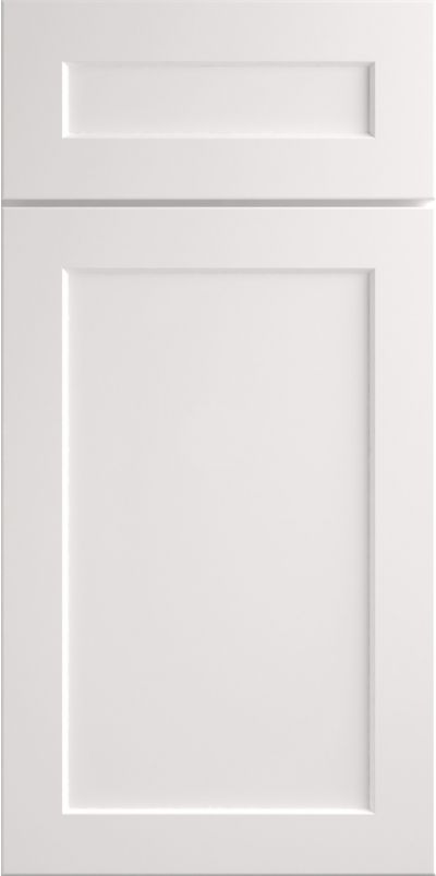 Amesbury Recessed door sample in White by JSI Cabinetry