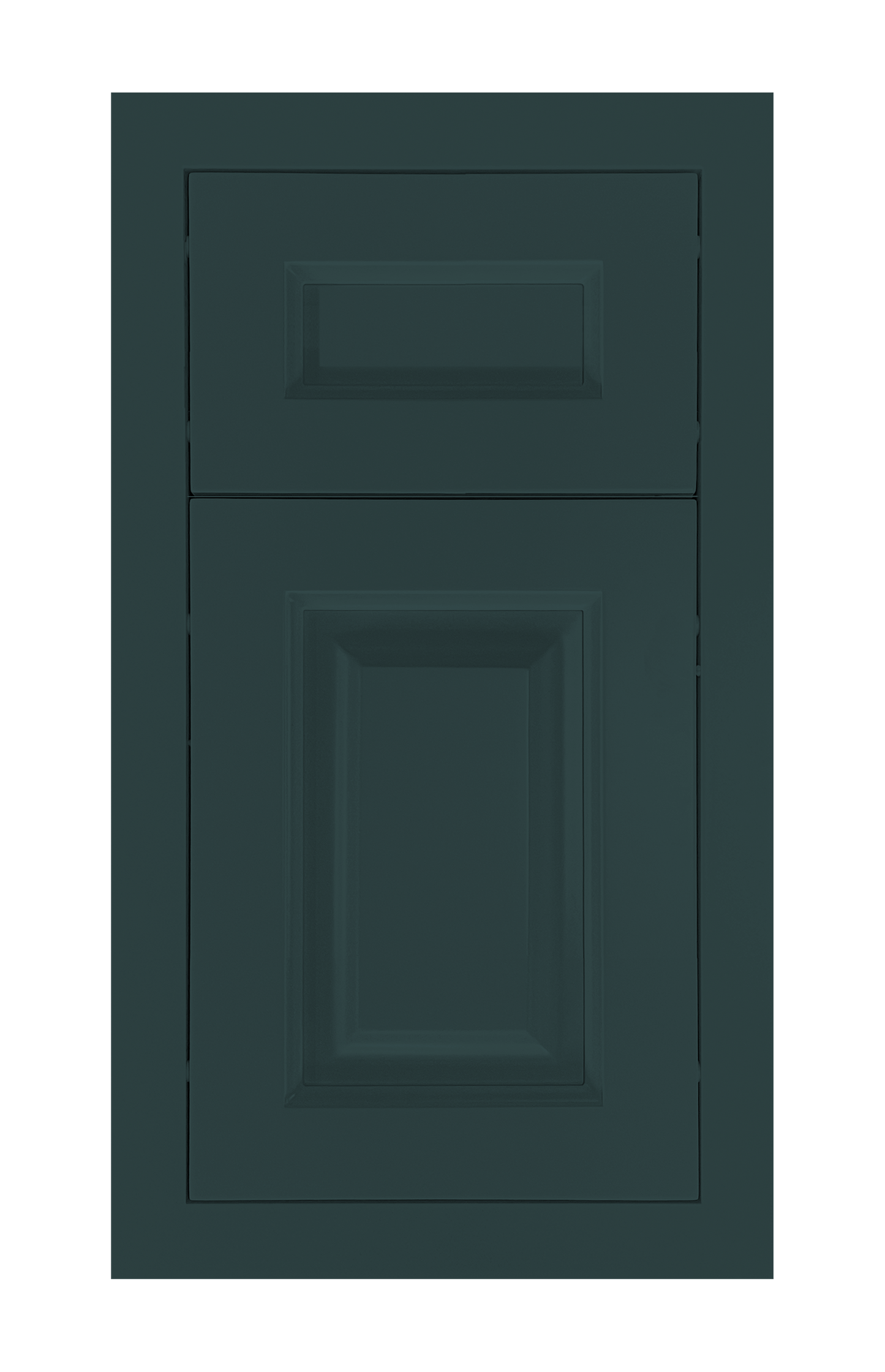 Modern Frame Raised door sample in Billard Green by Europly