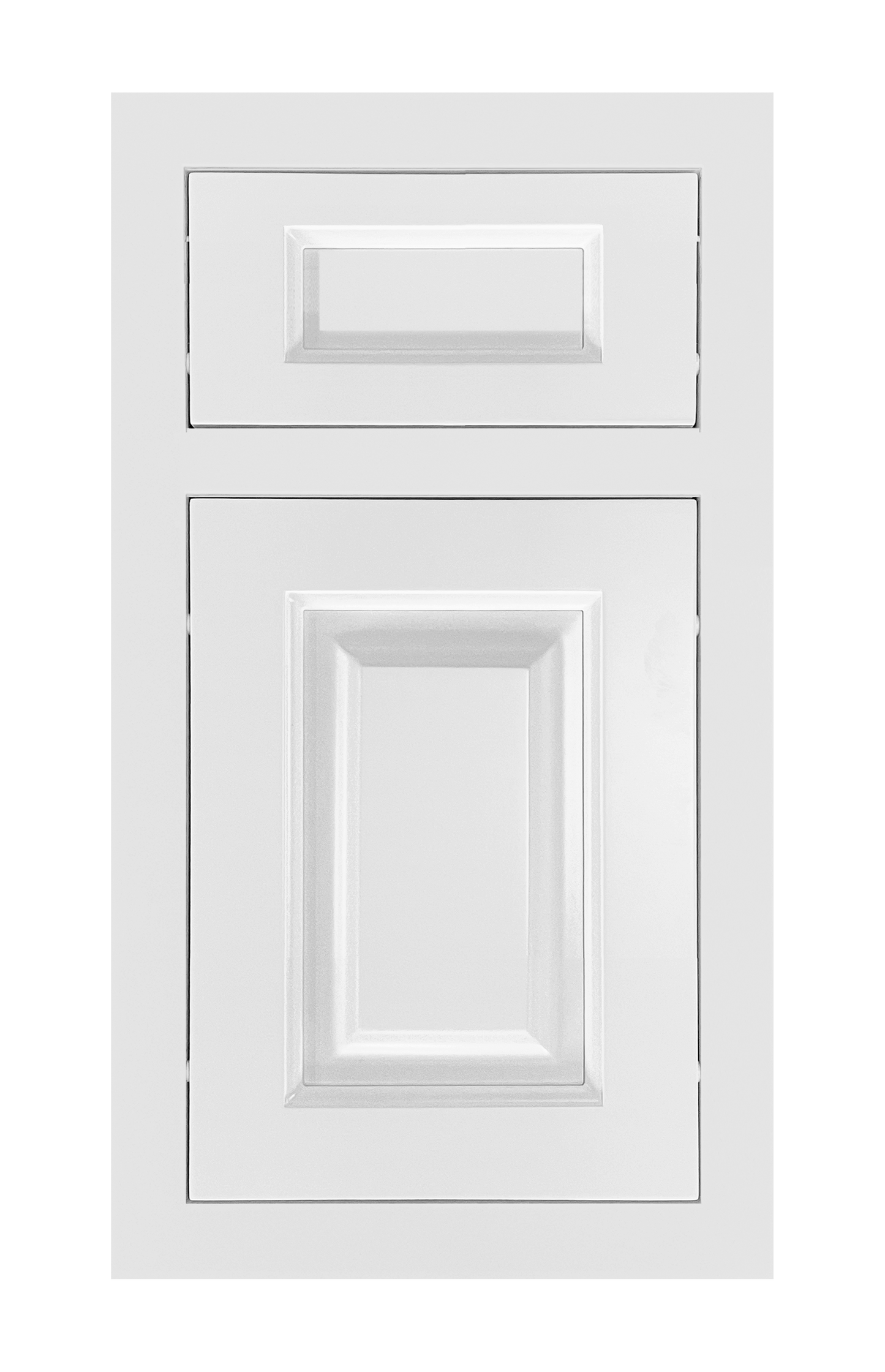 Traditional Frame Raised door sample in Bright White by Europly