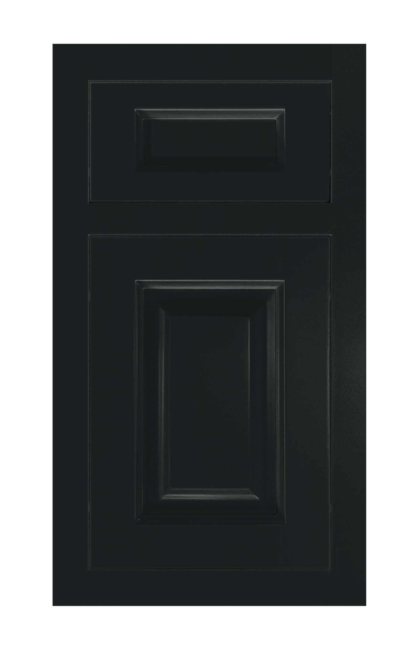 Traditional Frame Raised door sample in Carbon Black by Europly