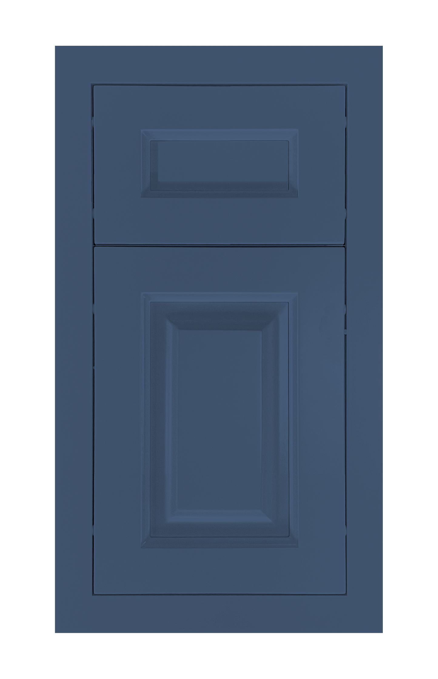Modern Frame Raised door sample in Navy Blue by Europly