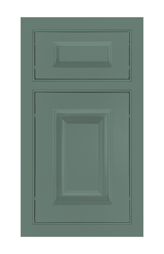 Beaded Frame Raised door sample in Willow Green by Europly