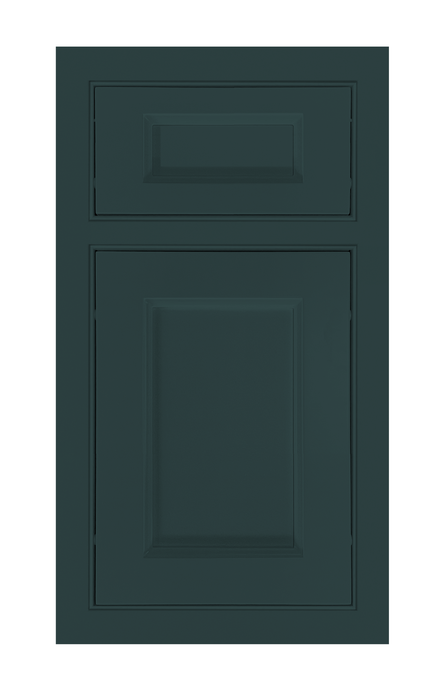 Beaded Frame Recessed door sample in Billard Green by Europly