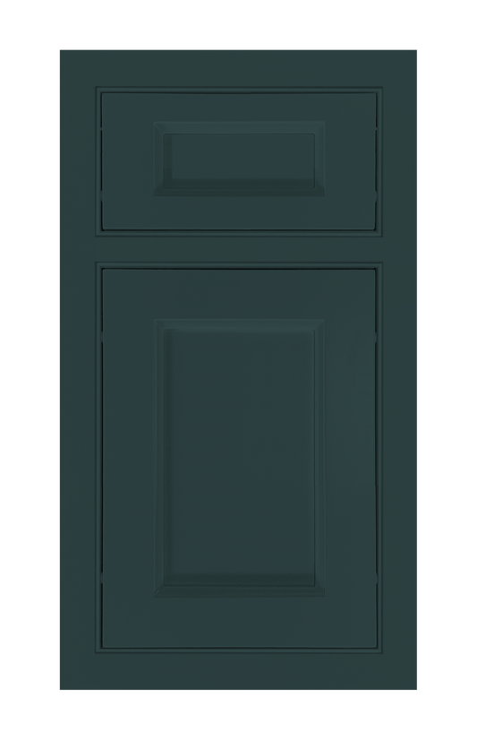 Beaded Frame Recessed door sample in Billard Green by Europly