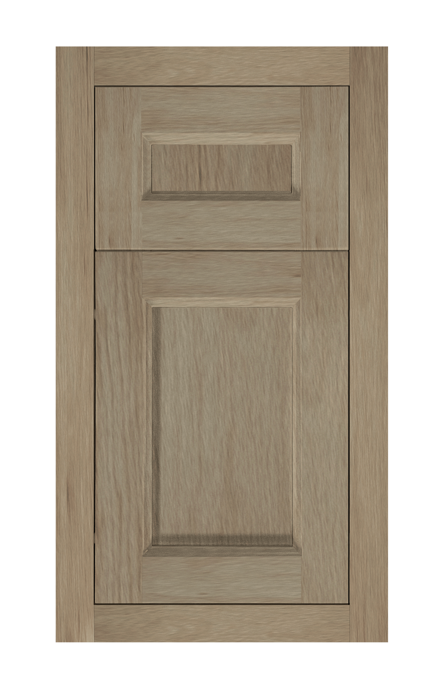 Modern Frame Recessed door sample in Honey Birch by Europly