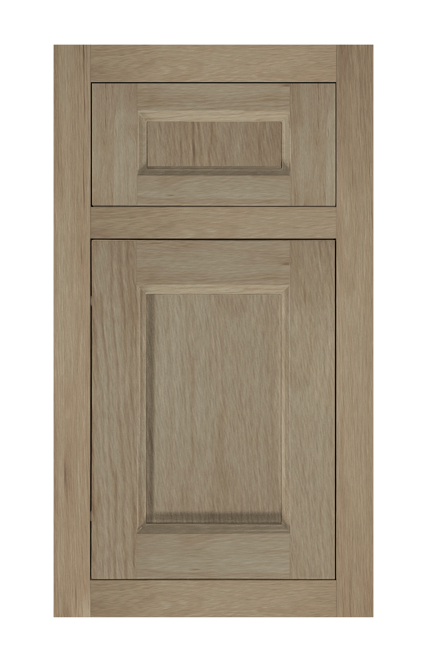 Traditional Frame Recessed door sample in Honey Birch by Europly
