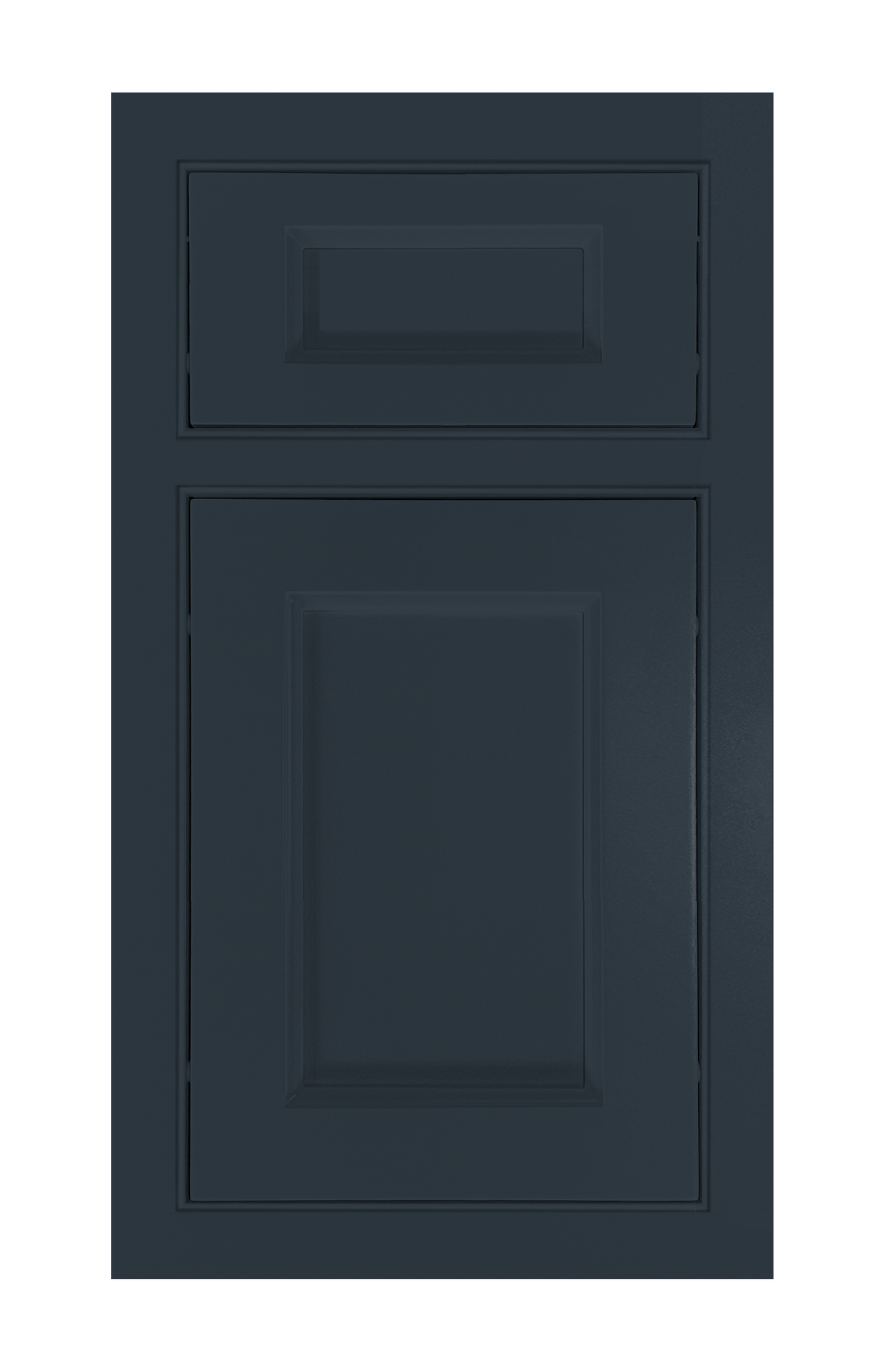 Beaded Frame Recessed door sample in Indigo by Europly