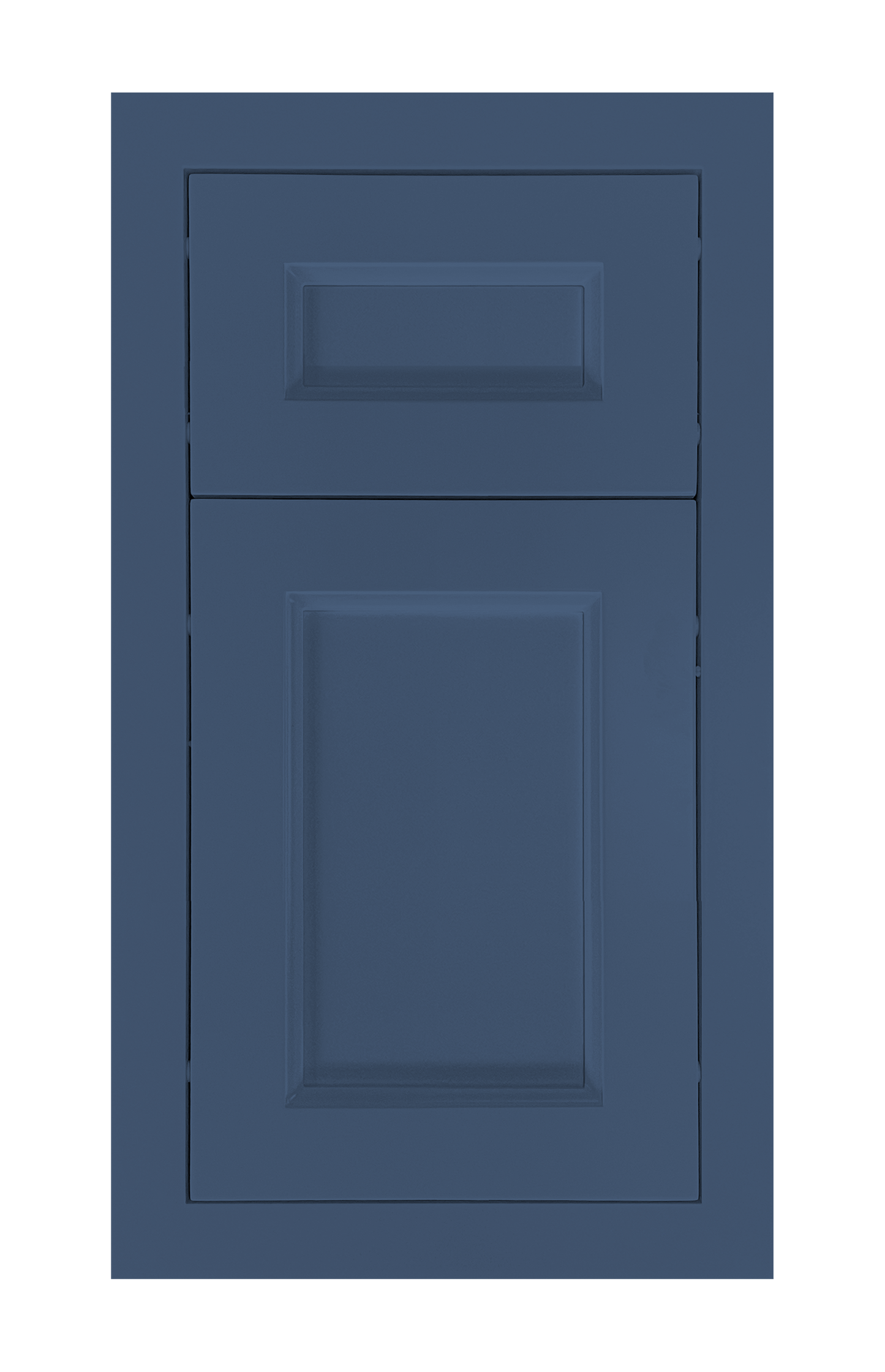 Modern Frame Recessed door sample in Navy Blue by Europly
