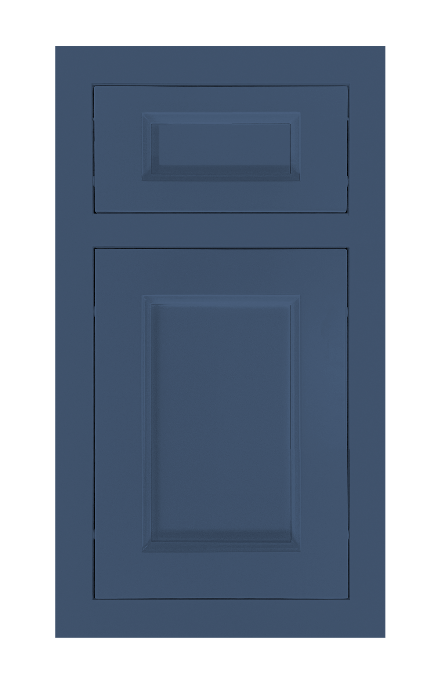 Traditional Frame Recessed door sample in Navy Blue by Europly