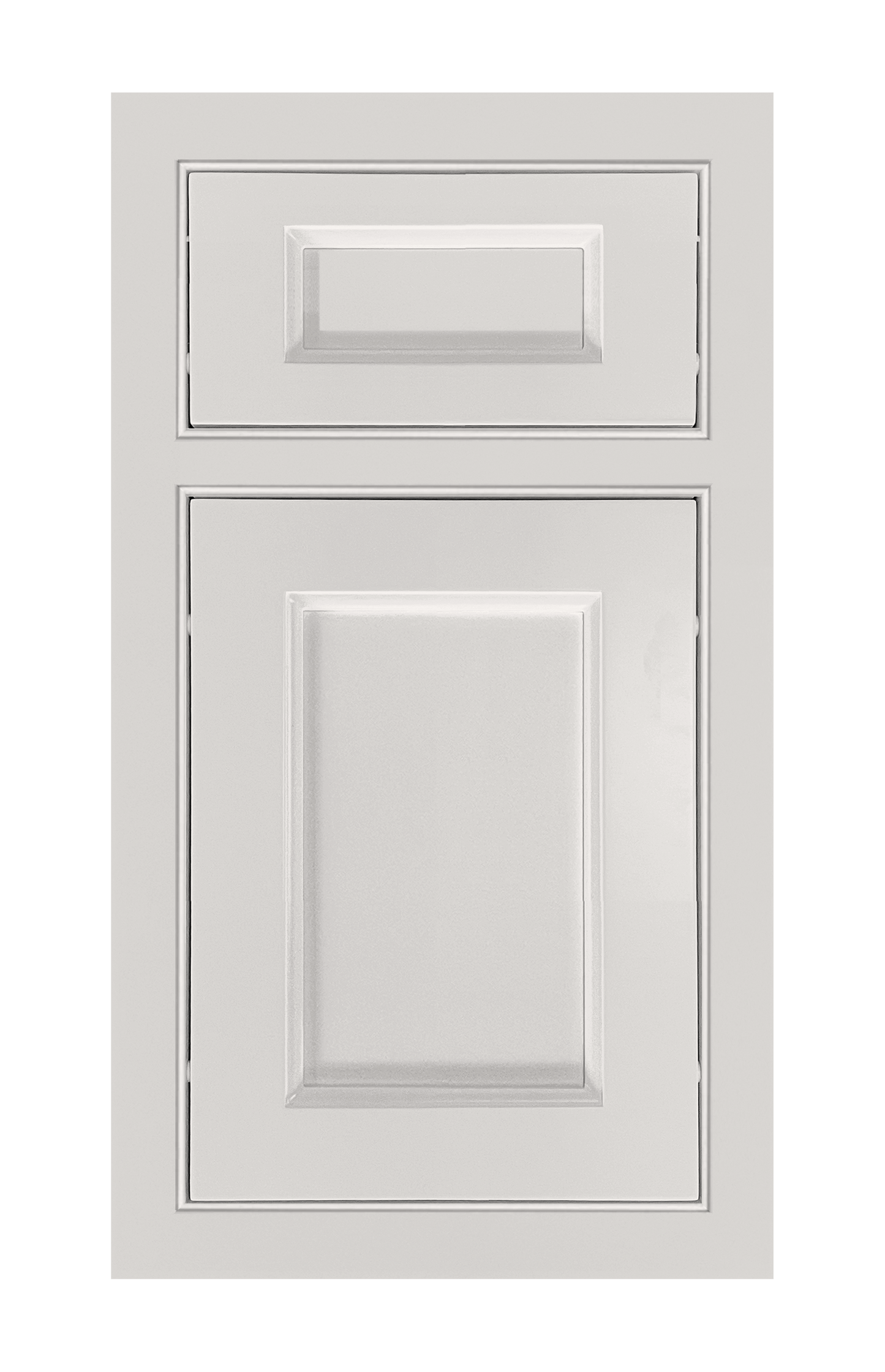 Beaded Frame Recessed door sample in Pearl White by Europly