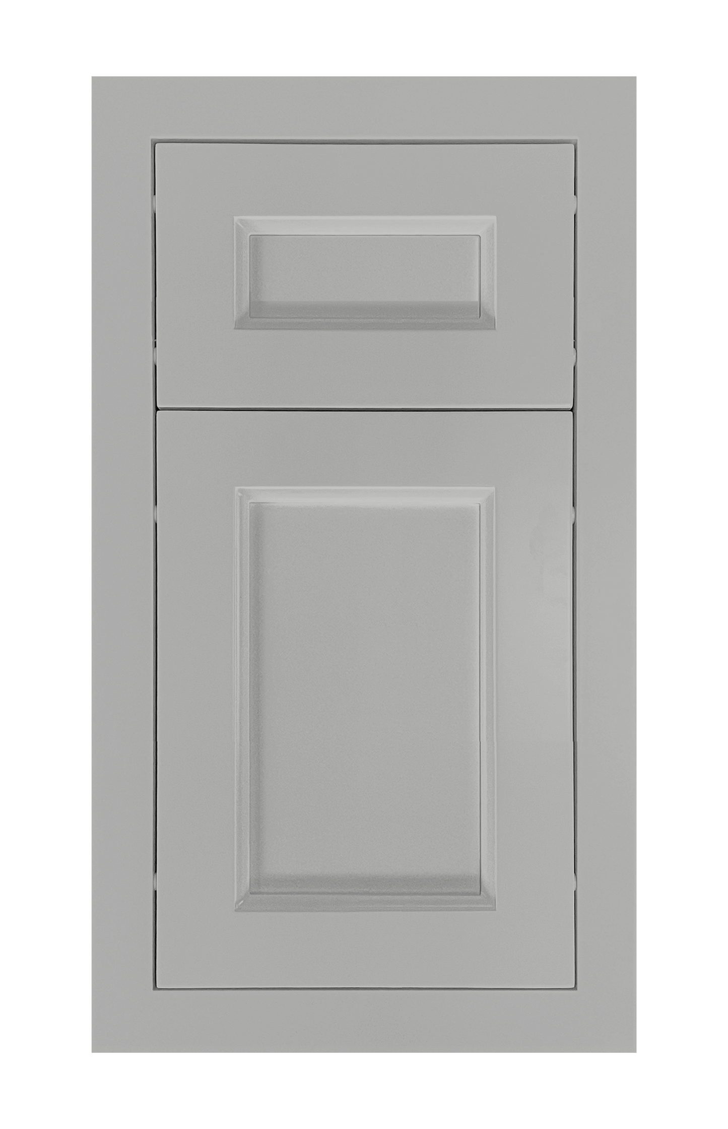Modern Frame Recessed door sample in Star Silver by Europly