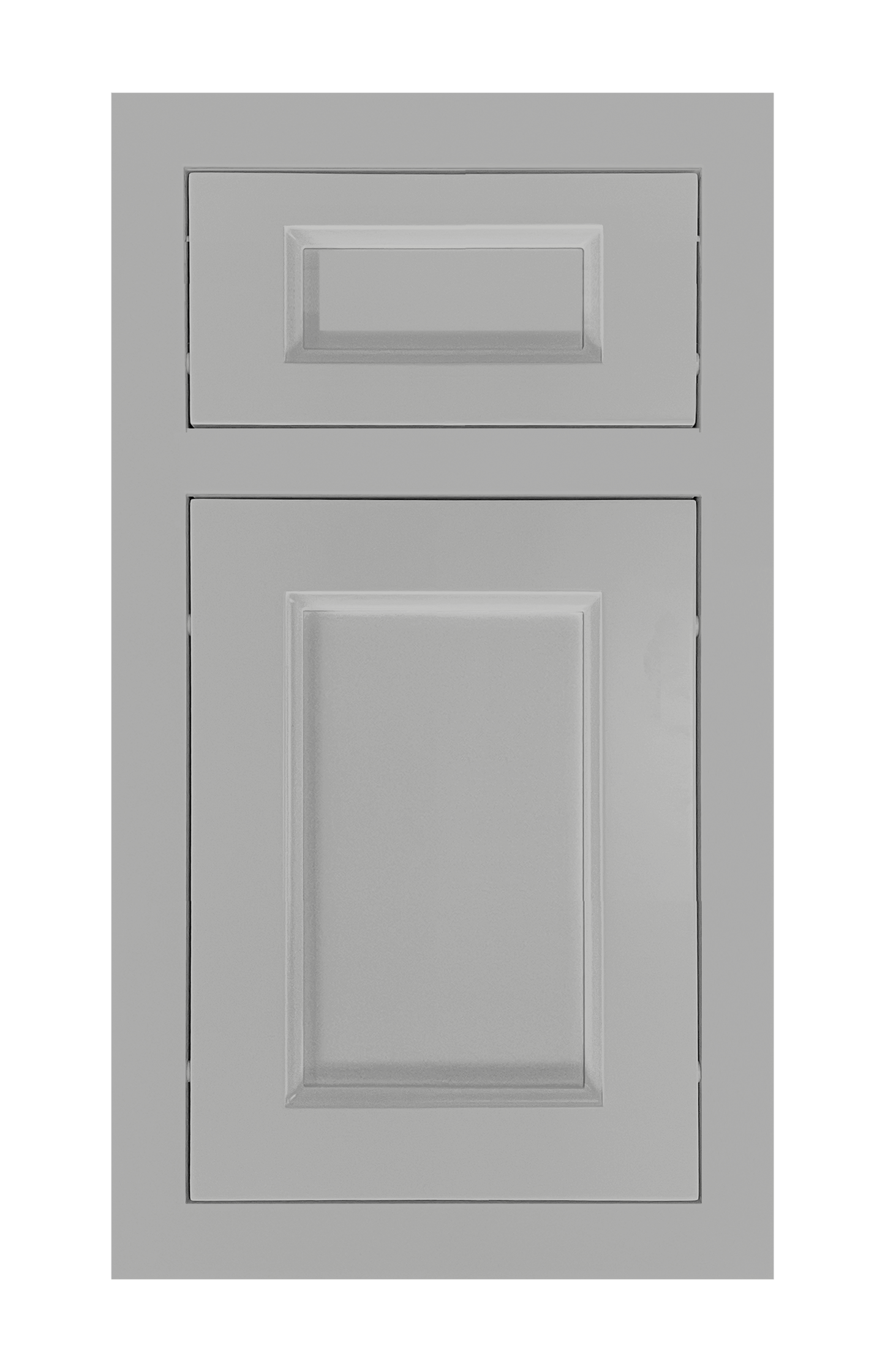 Traditional Frame Recessed door sample in Star Silver by Europly