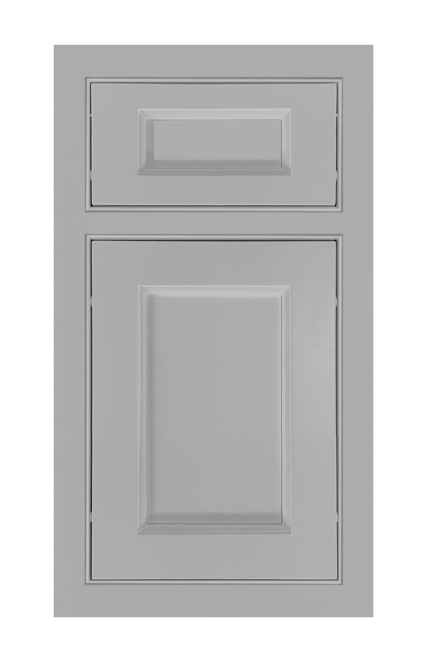 Beaded Frame Recessed door sample in Star Silver by Europly