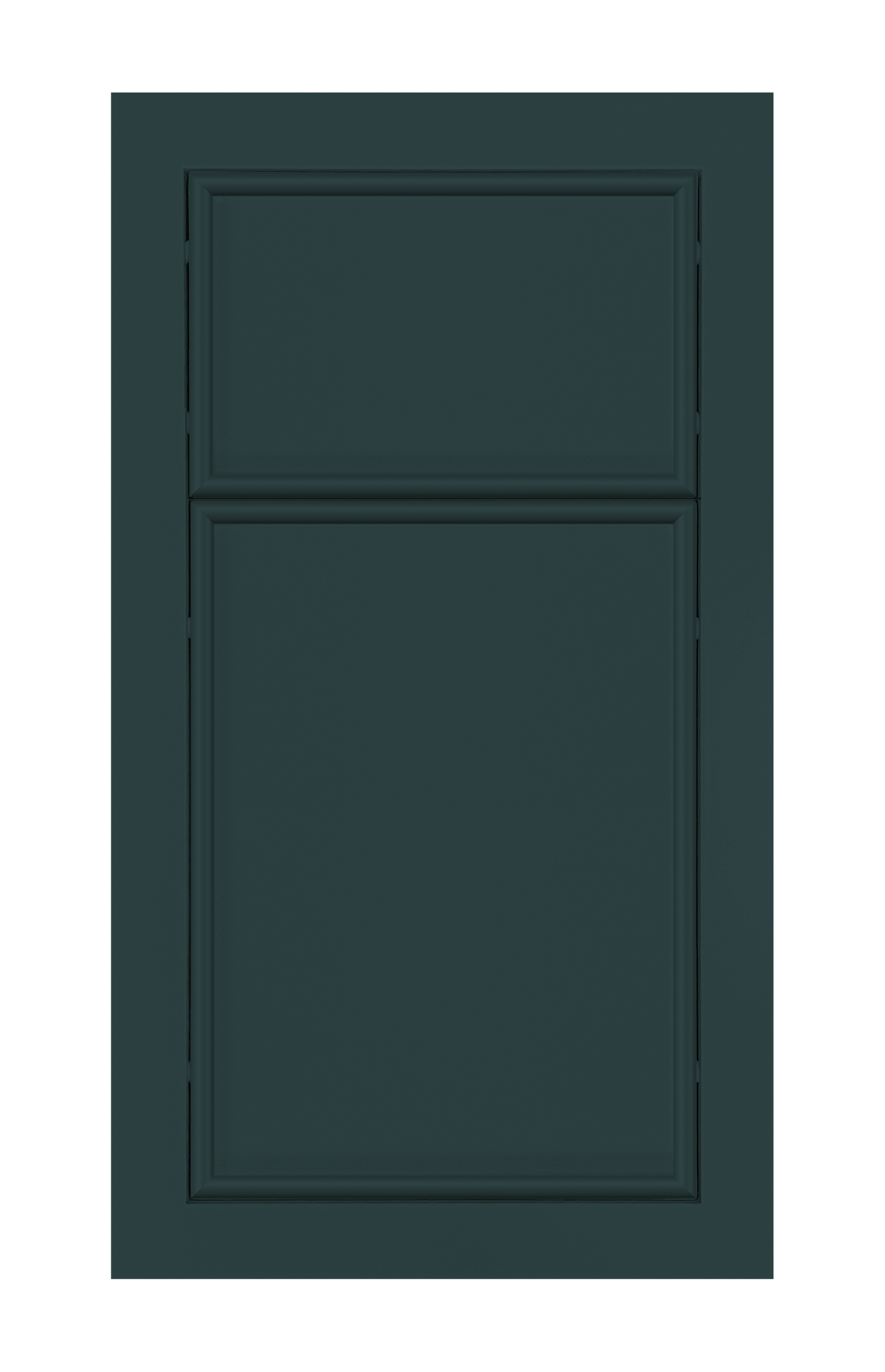 Modern Frame Oval Edge door sample in Billard Green by Europly