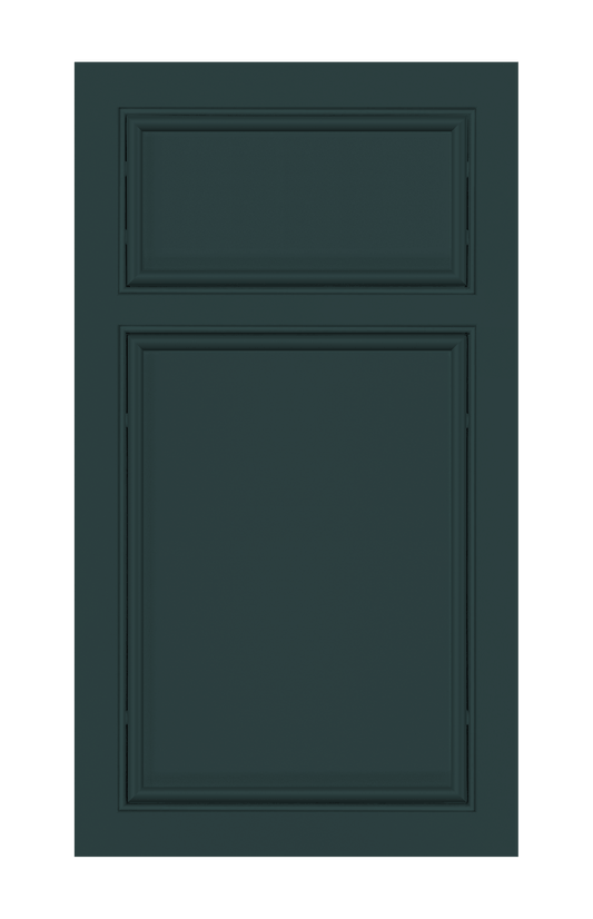 Beaded Frame Oval Edge door sample in Billard Green by Europly