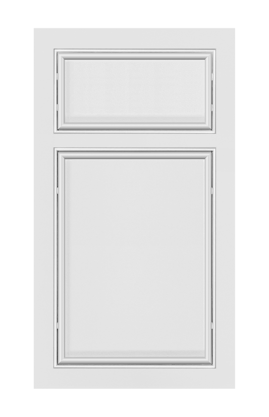 Beaded Frame Oval Edge door sample in Bright White by Europly