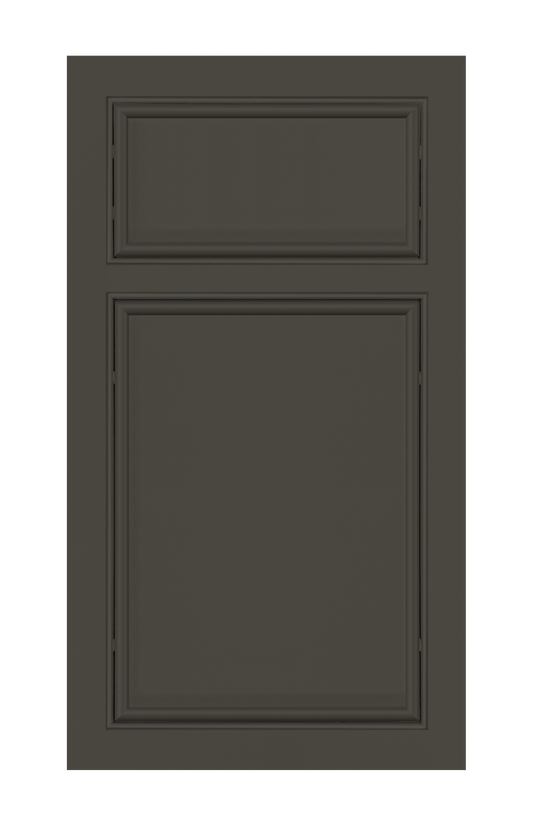 Beaded Frame Oval Edge door sample in Lava Ash by Europly