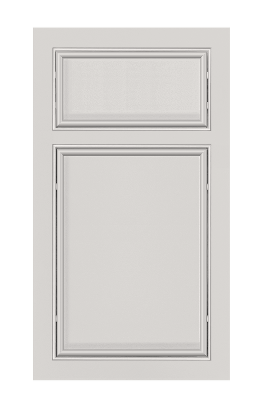 Beaded Frame Oval Edge door sample in Pearl White by Europly