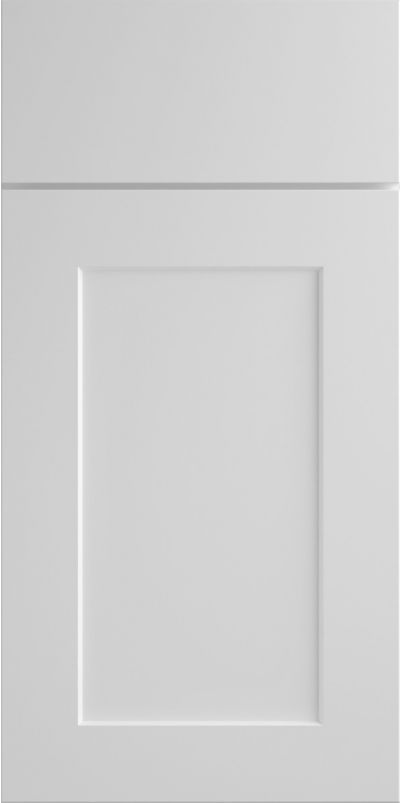 Dover door sample in White by JSI Cabinetry