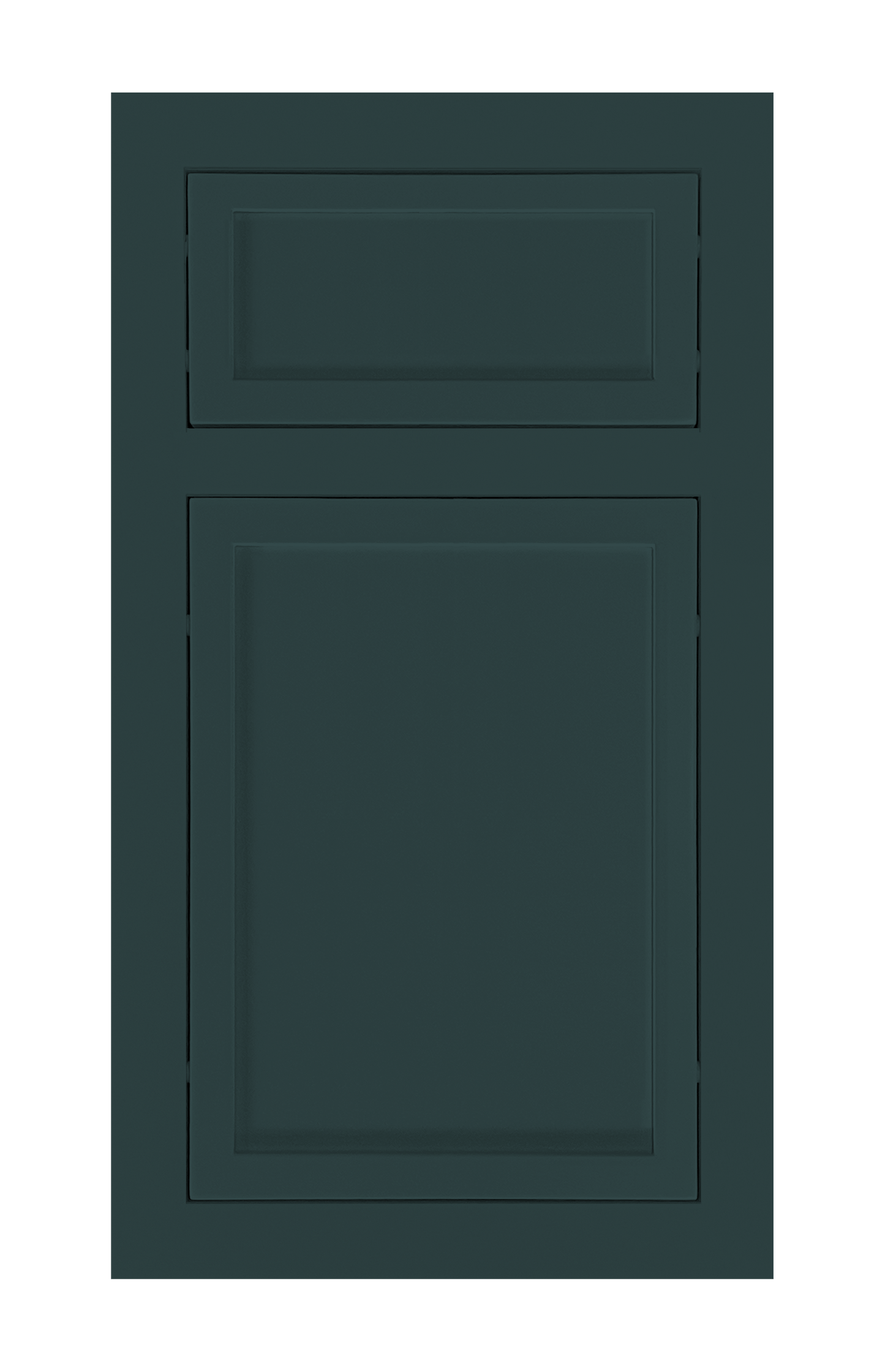 Traditional Frame Slim Shaker door sample in Billard Green by Europly