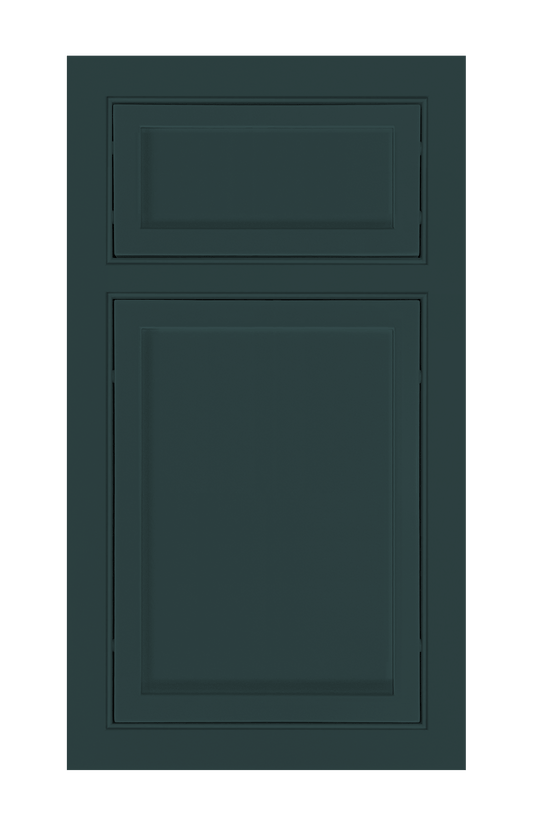Beaded Frame Slim Shaker door sample in Billard Green by Europly