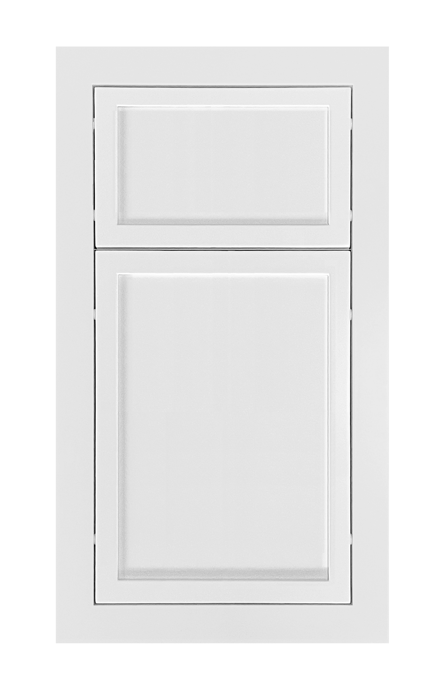Modern Frame Slim Shaker door sample in Bright White by Europly