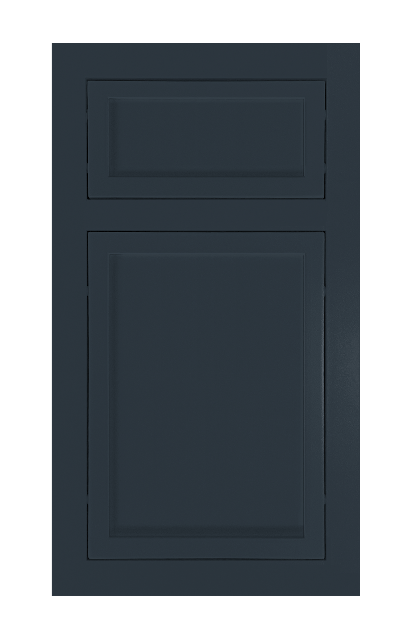 Traditional Frame Slim Shaker door sample in Indigo by Europly