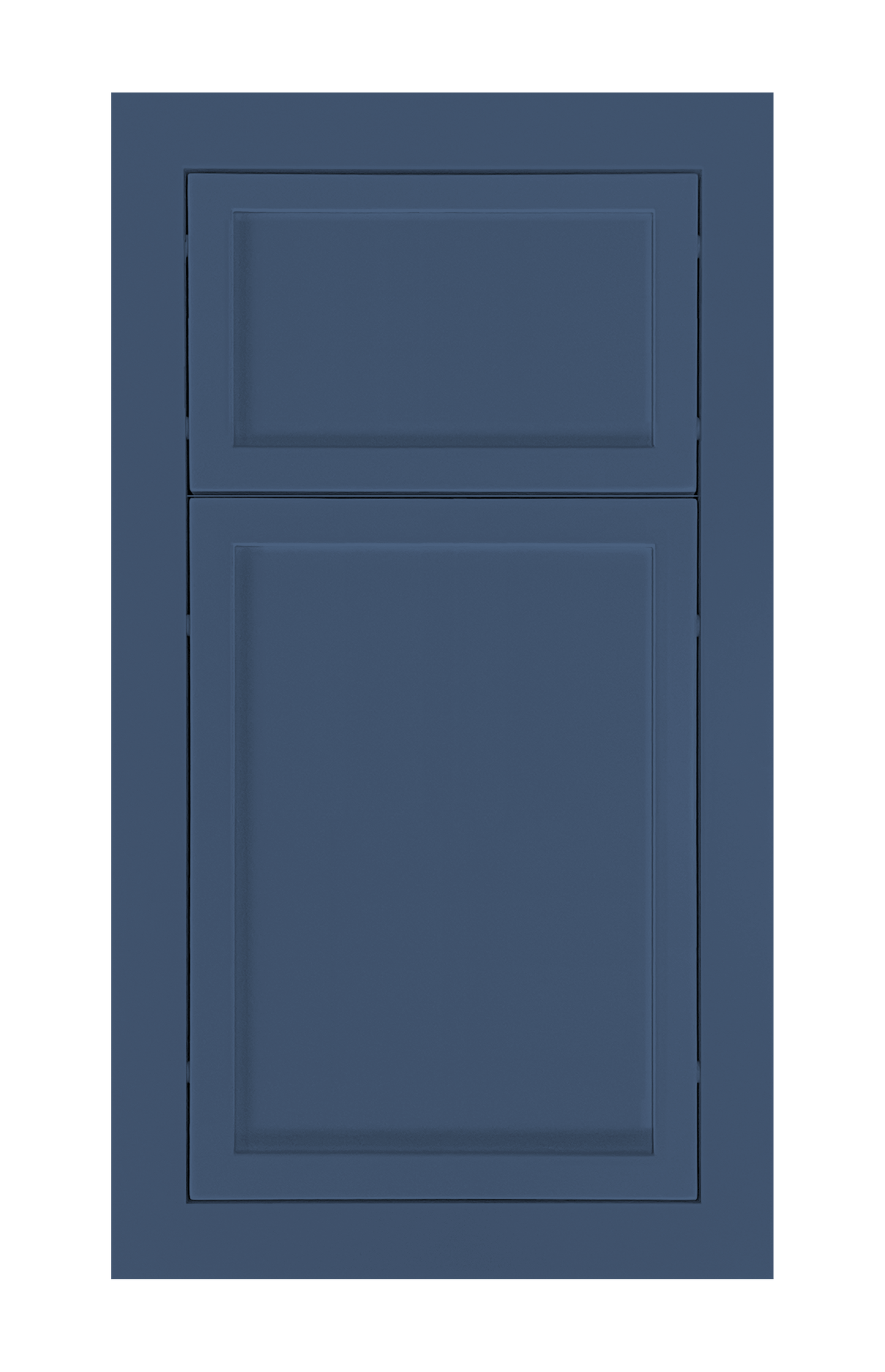 Modern Frame Slim Shaker door sample in Navy Blue by Europly