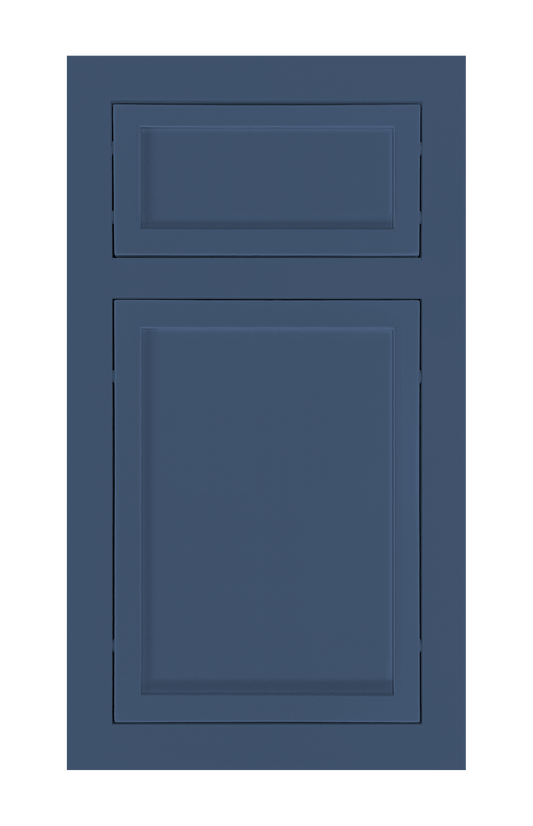 Traditional Frame Slim Shaker door sample in Navy Blue by Europly