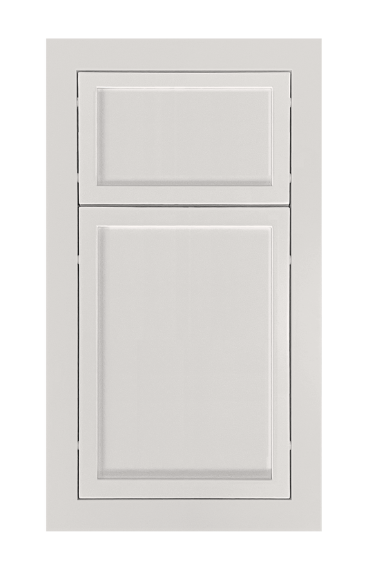Modern Frame Slim Shaker door sample in Pearl White by Europly