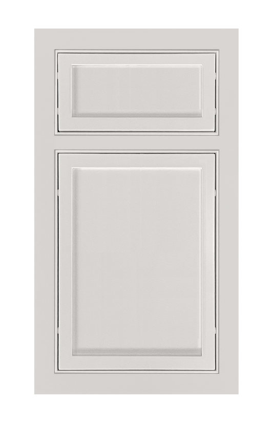 Beaded Frame Slim Shaker door sample in Pearl White by Europly