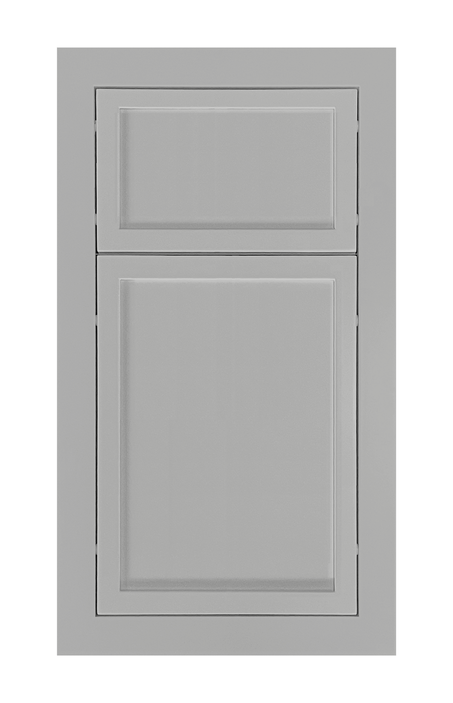 Modern Frame Slim Shaker door sample in Star Silver by Europly