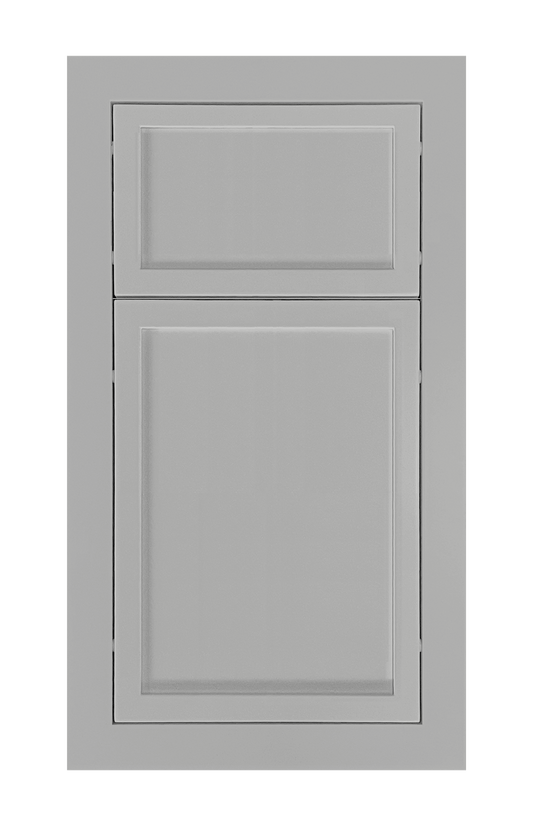 Modern Frame Slim Shaker door sample in Star Silver by Europly