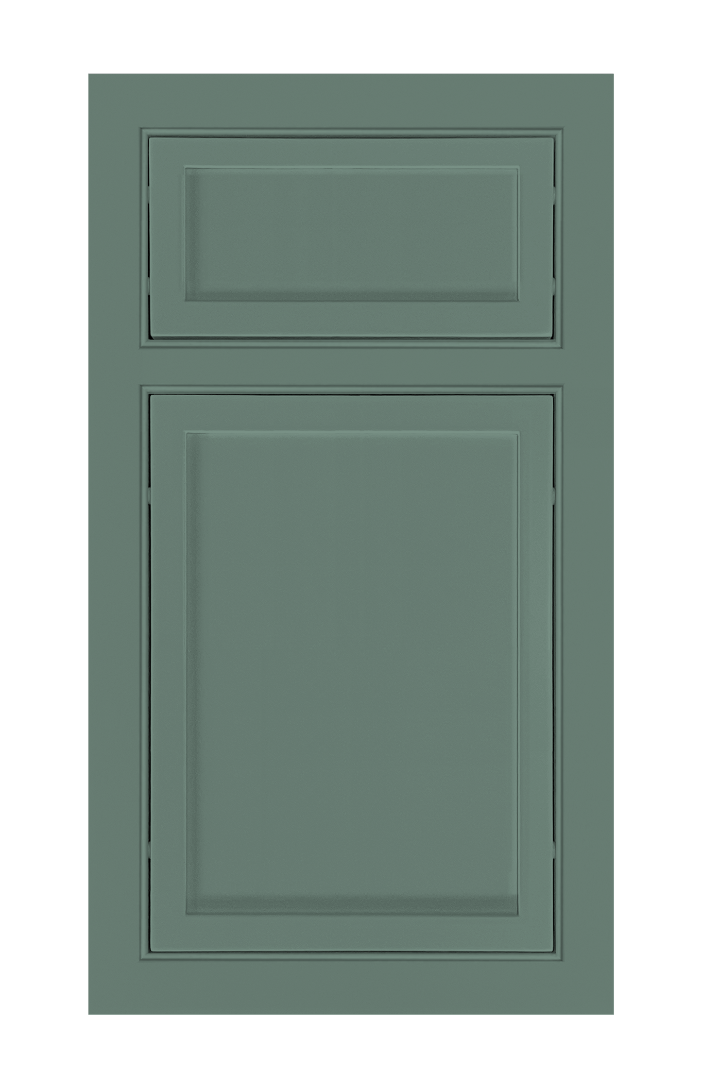 Beaded Frame Slim Shaker door sample in Willow Green by Europly