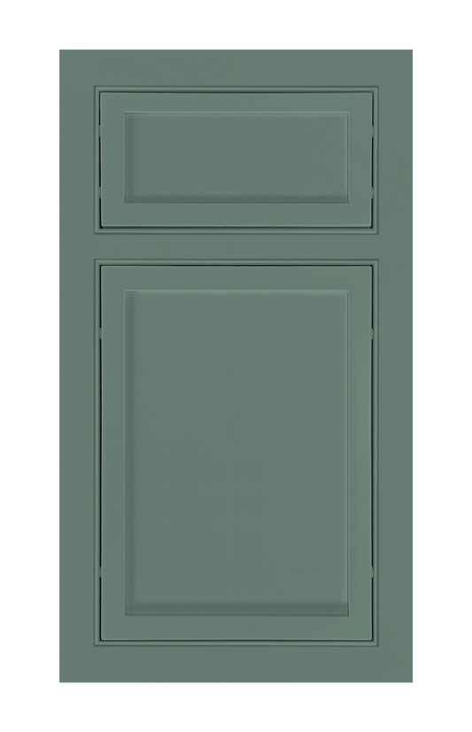 Beaded Frame Slim Shaker door sample in Willow Green by Europly