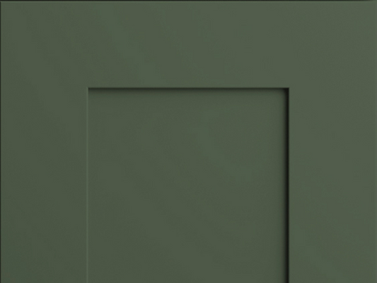 Elegant + door sample in Evergreen by CNC Cabinetry