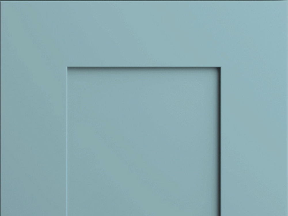 Elegant + door sample in Mountain Stream by CNC Cabinetry