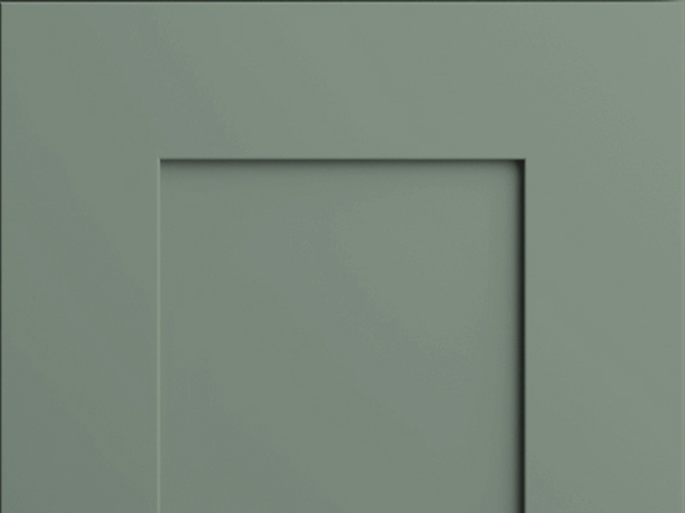 Elegant + door sample in Sage by CNC Cabinetry