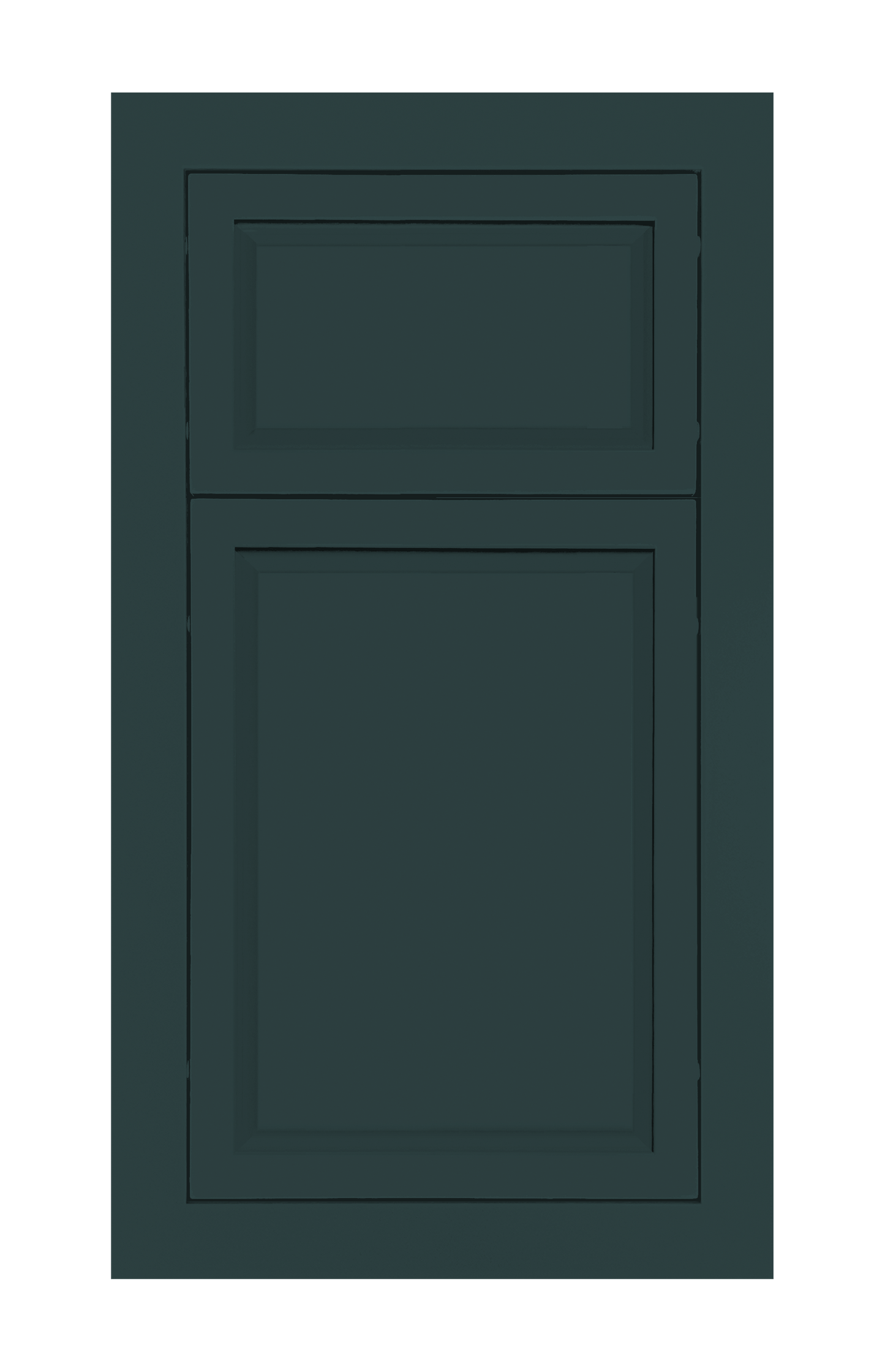 Modern Frame Slim Raised door sample in Billard Green by Europly