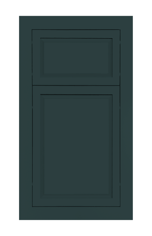 Modern Frame Slim Raised door sample in Billard Green by Europly