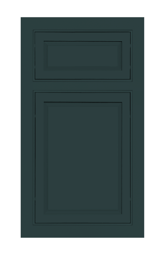Beaded Frame Slim Raised door sample in Billard Green by Europly