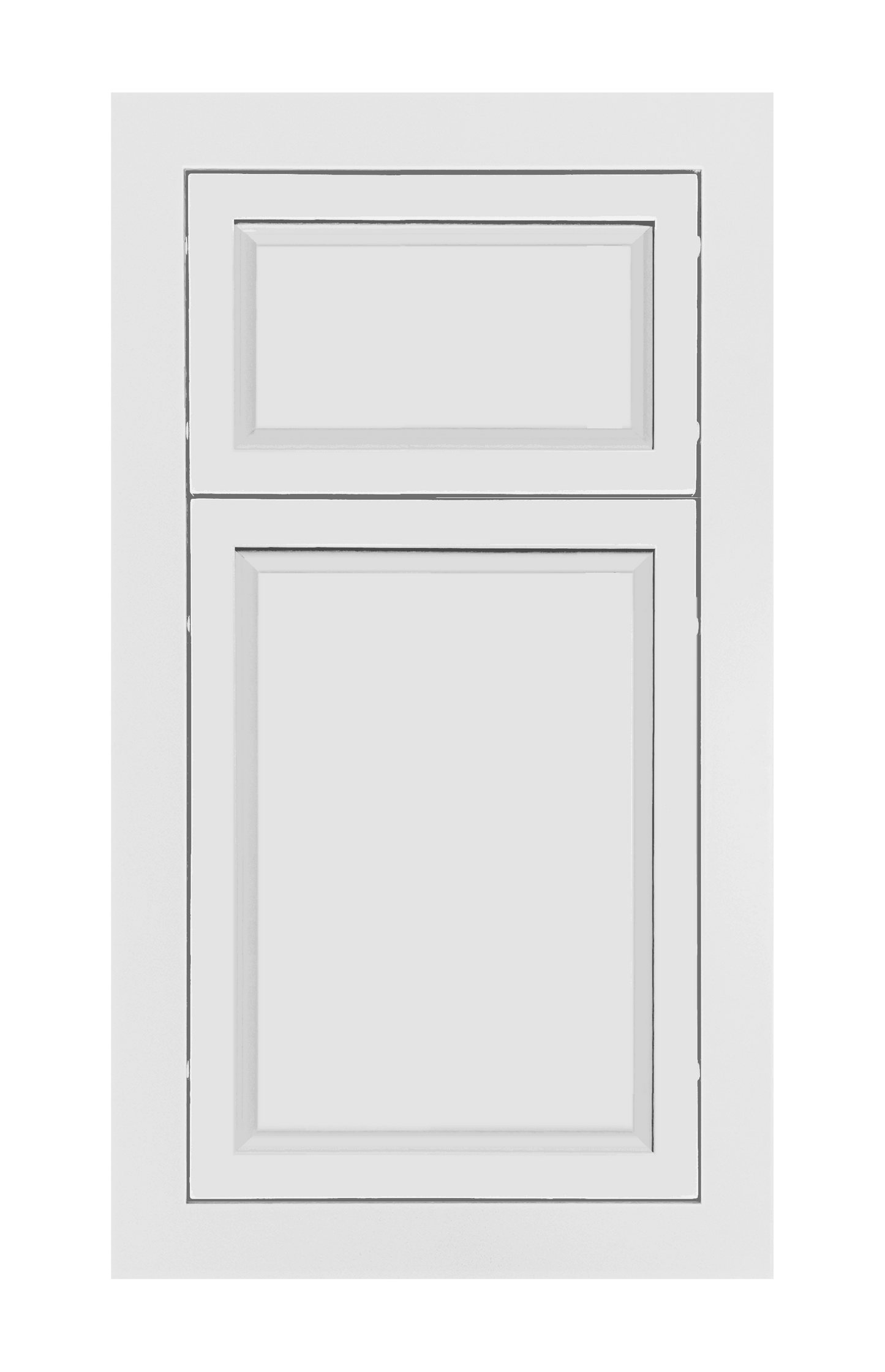 Modern Frame Slim Raised door sample in Bright White by Europly