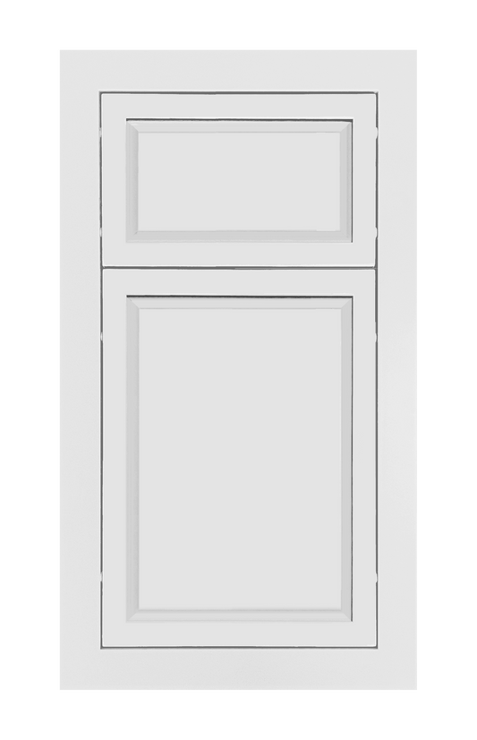 Modern Frame Slim Raised door sample in Bright White by Europly