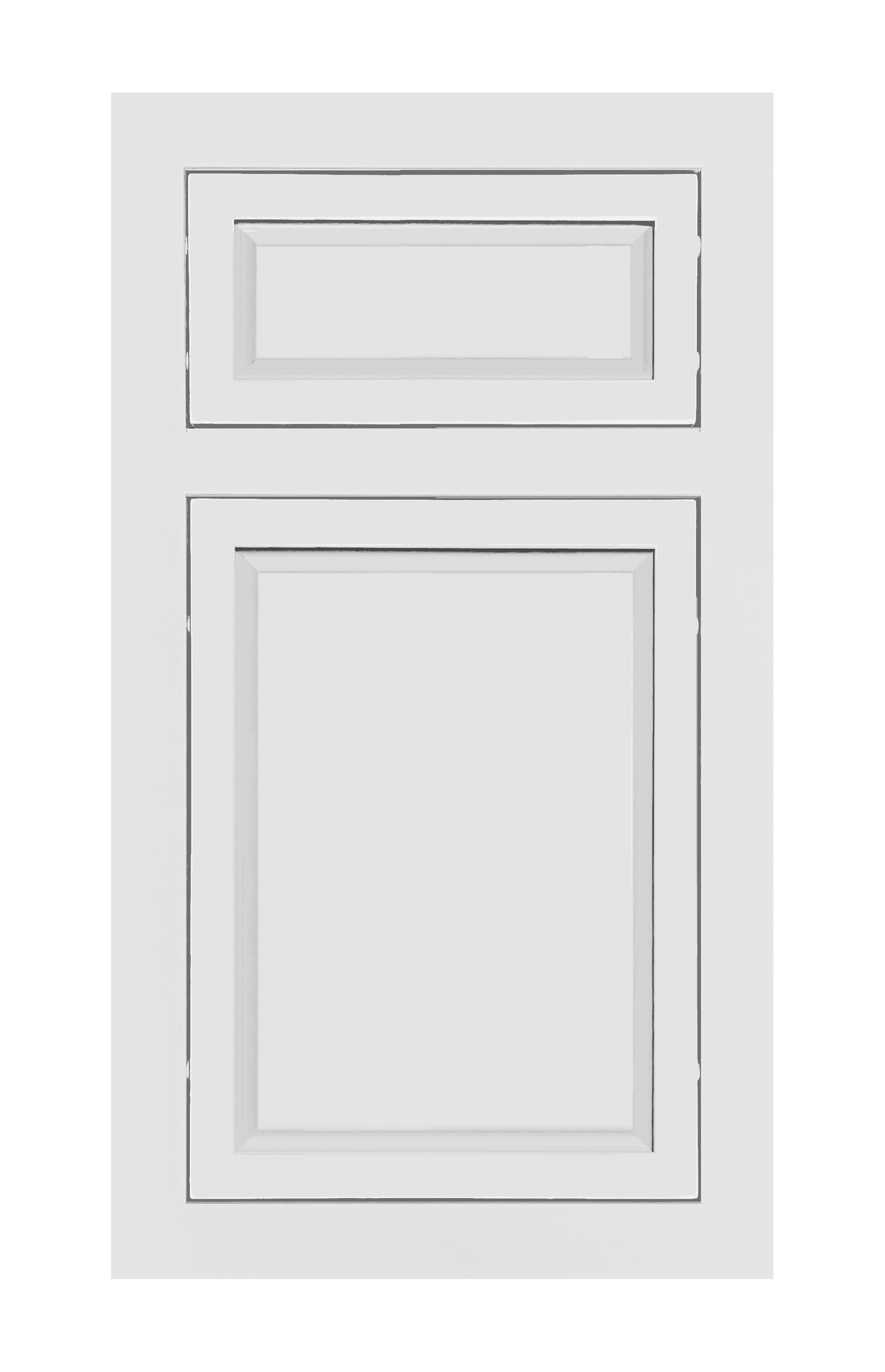 Traditional Frame Slim Raised door sample in Bright White by Europly