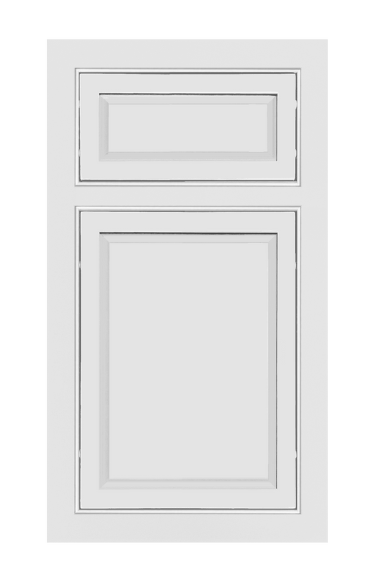 Beaded Frame Slim Raised door sample in Bright White by Europly