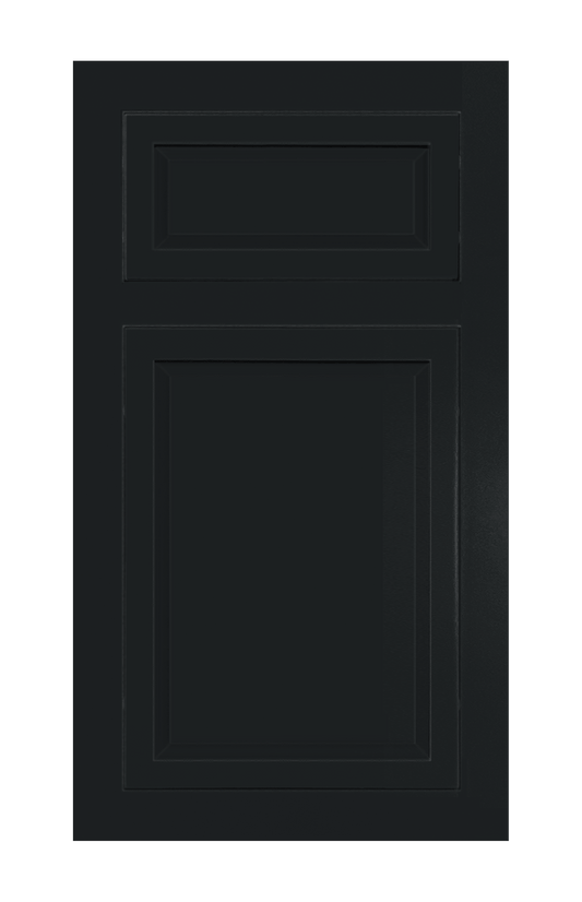 Traditional Frame Slim Raised door sample in Carbon Black by Europly