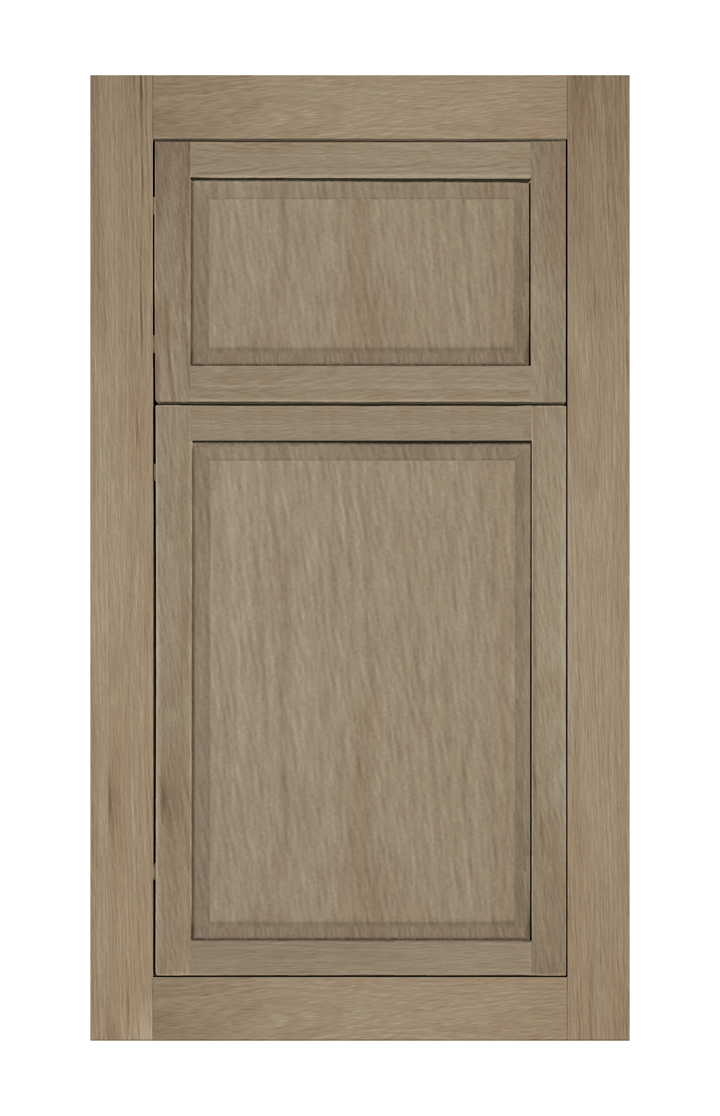 Modern Frame Stepped Shaker door sample in Honey Birch by Europly
