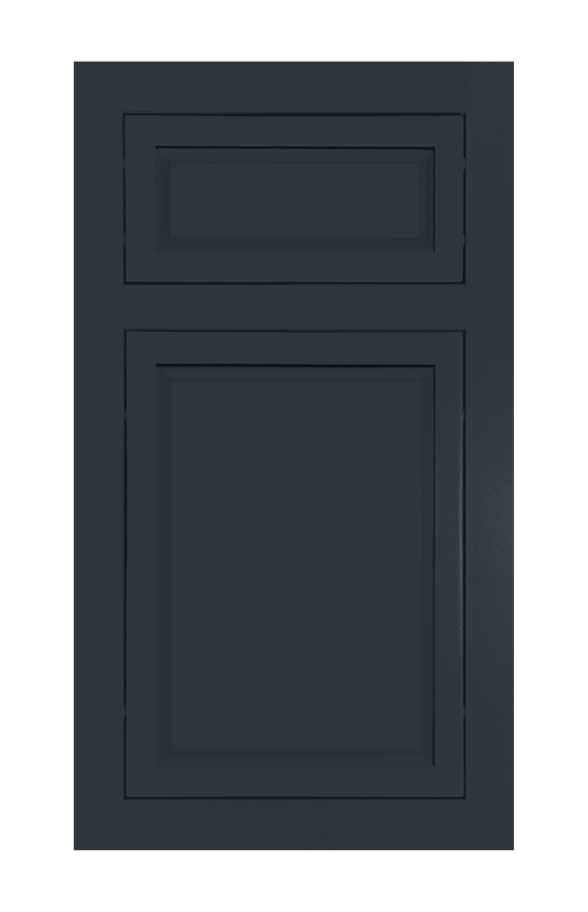 Traditional Frame Slim Raised door sample in Indigo by Europly
